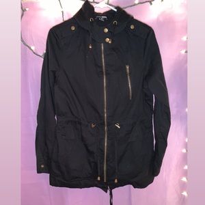 Black light weight jacket with hood
